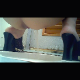 A hidden camera captures 2 women pissing and shitting into a public floor toilet somewhere in China. There is audio, but it is not very clear. Presented in 720P HD. About 4 minutes.